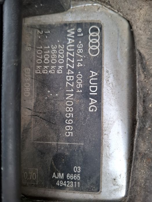 Elemente Caroserie Audi A6 C6 Sedan 1.9TDi AJM 116cp An 2ooo