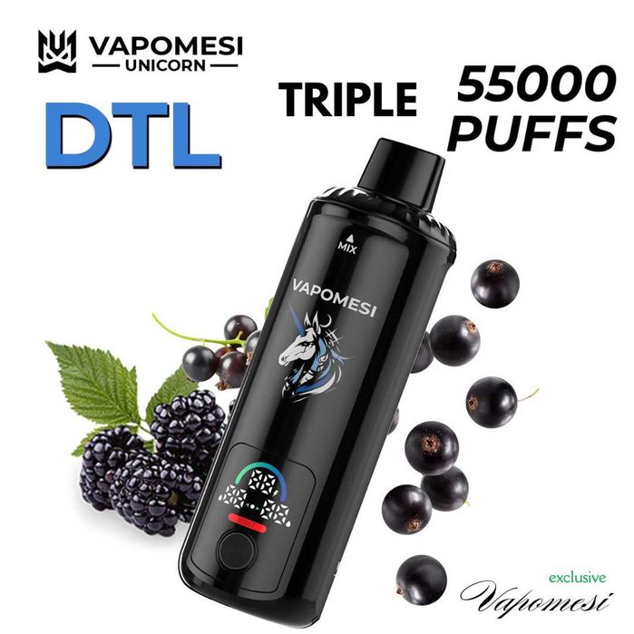 Vape Vapomesi Unicorn 55.000 Puffuri Unicat ! A+ B + AB Mix 3 Arome
