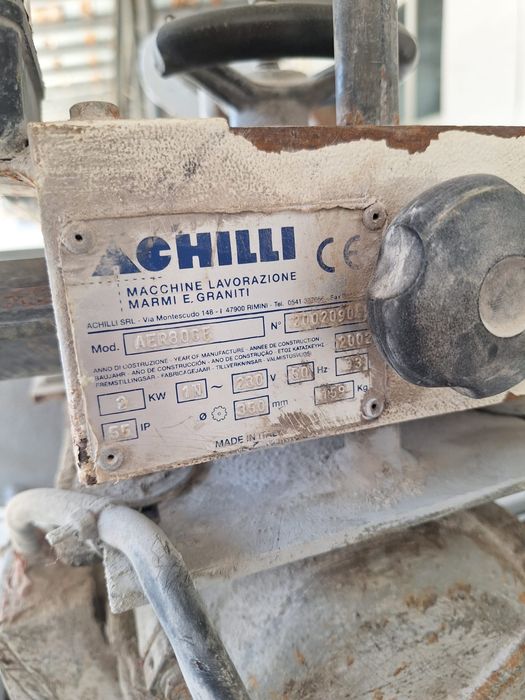 Mașină profesională de debitat marmură, granit, travertin și ceramică ACHILLI AER 80 CE – Italia