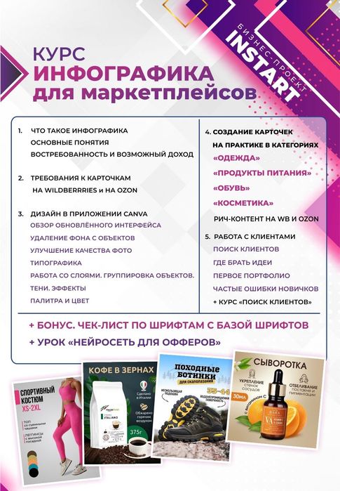 Курс Инфографика для маркетплейсов Wildberries / Ozon / Uzum