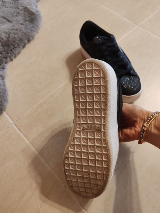 Кецове Puma -черни с блестящи частици