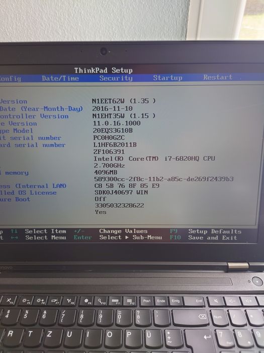 Workstation Lenovo P50 (i7-6820HQ) Nvidia Quadro M2000M 4gb incomplete ( fara RAM, SSD, baterii)