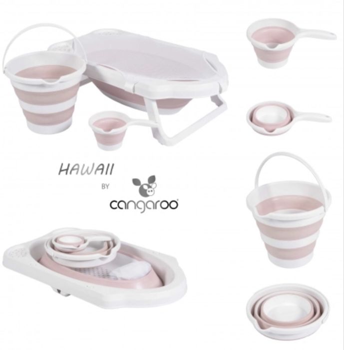 Сгъваем комплект за баня Hawaii-розов