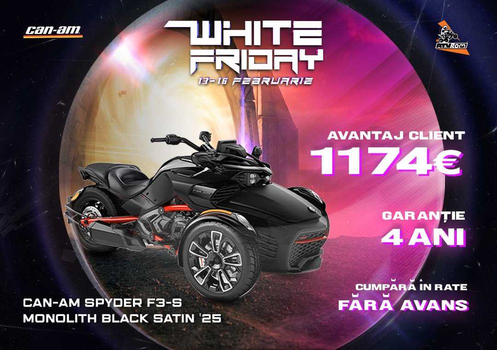 Can-Am Spyder F3-S Monolith Black Satin '25