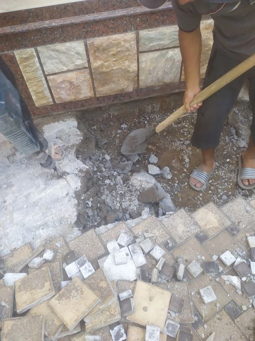 Beton buzish. Beton teshish. Transha qazish. Almazda teshamiz,kesamiz.