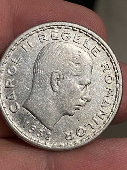 100 lei 1932 Carol II argint România Londra