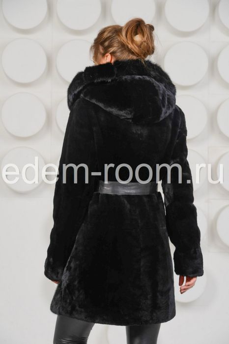 Шуба меховая натуральная (мутон + норка)