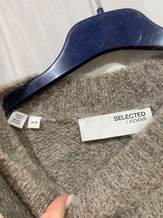 Плетена рокля от вълна алпака Selected Femme