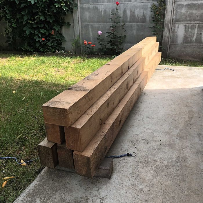 Grinzi din lemn 6 buc. L.3m, l 15/10