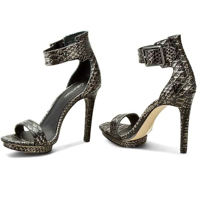 %ПРОМО% CALVIN KLEIN № 38 & 39 – Дамски кожени сандали "EXOTIC DESIGN"