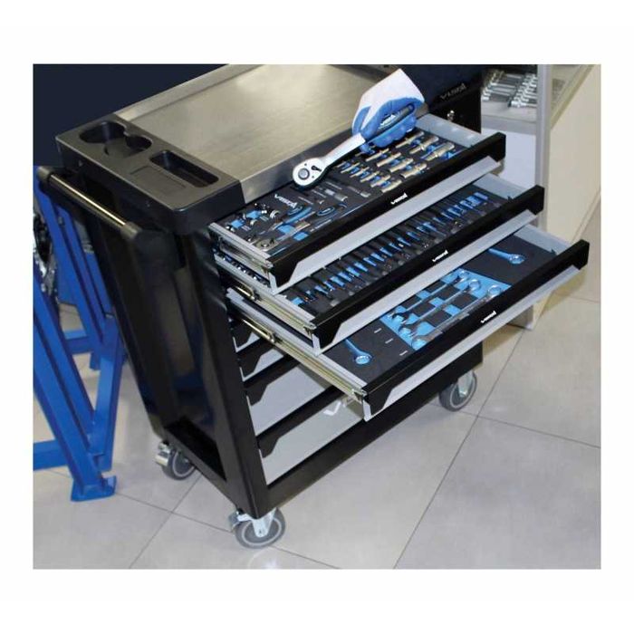 Количка с инструменти 7 чекмеджета метален капак