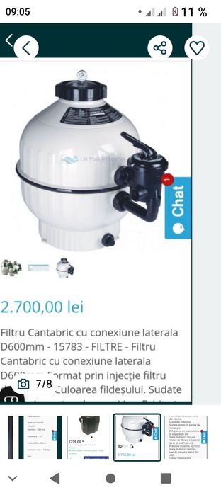 Vând filtru nisip piscine