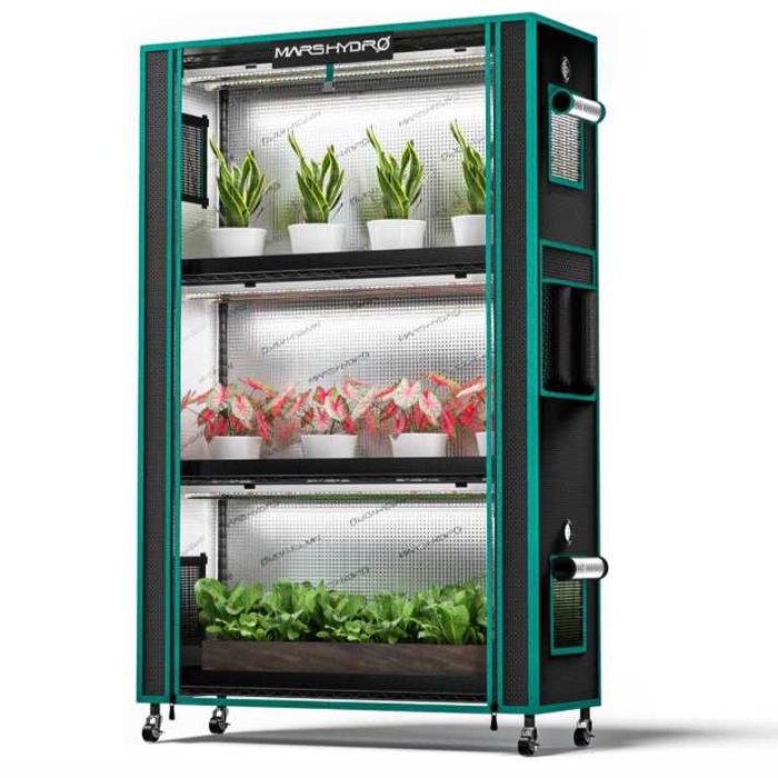 Стойка за растения с лампи за растеж