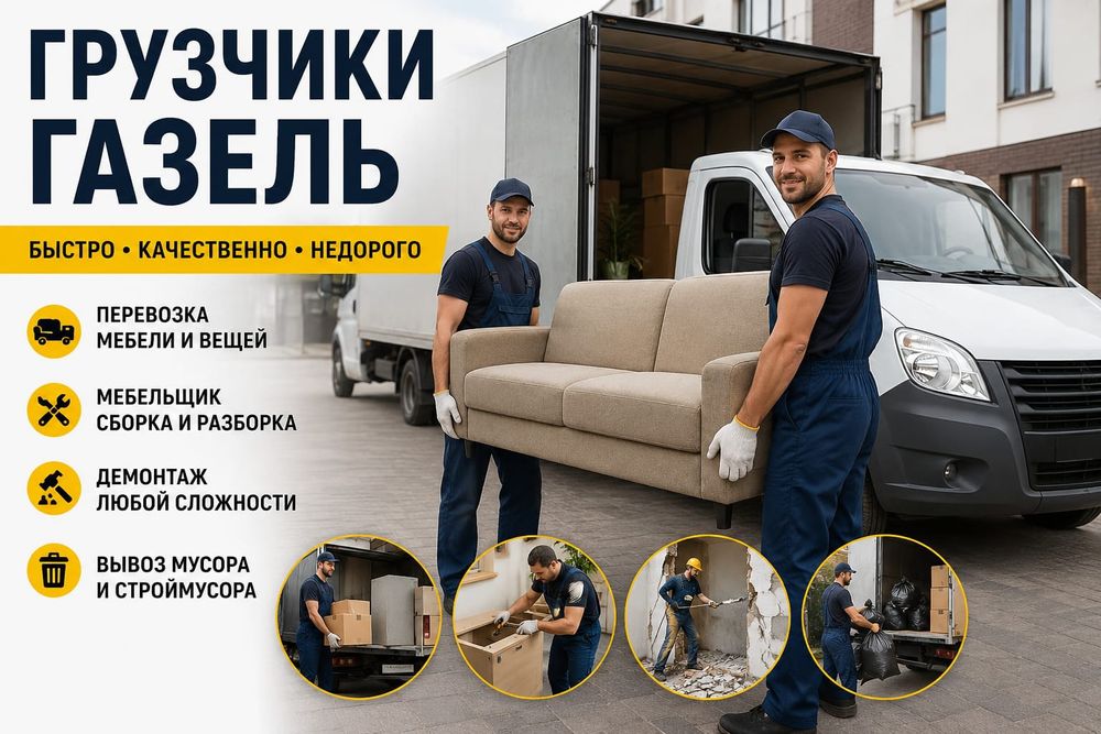 Услуги грузчиков с опытом 24/7