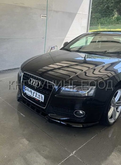 Преден лип спойлер за ауди а5 б8 8т / audi a5 b8 8t lip spoiler / добавка за предна броня / нож