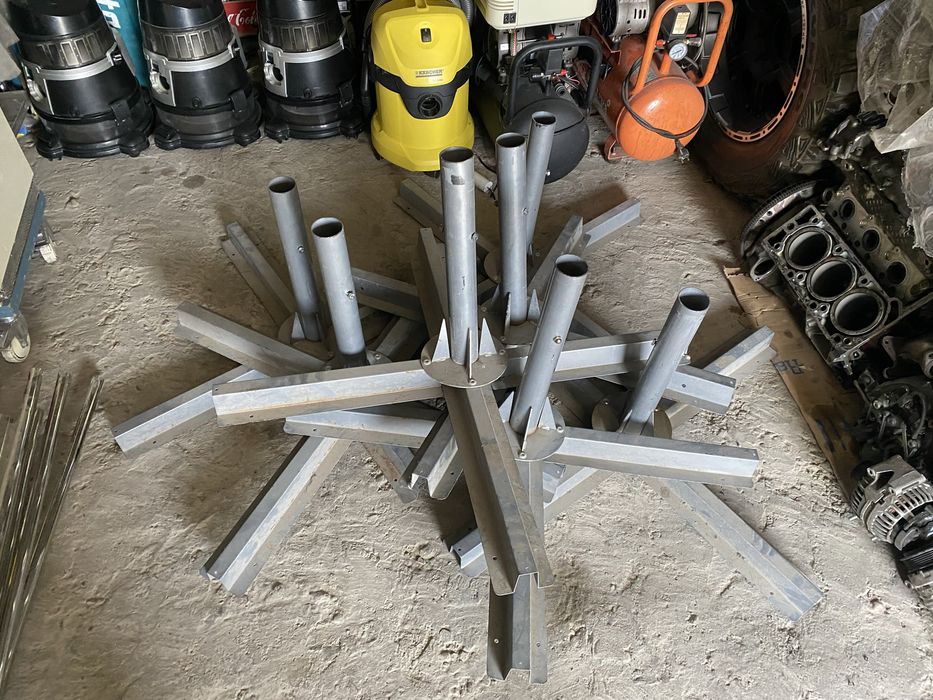 * большие садовые зонты 4х4 из нержавейки