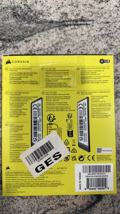 Memorie Corsair Vengeance RGB 32GB DDR5 2 x 16GB 6400MHz CL32