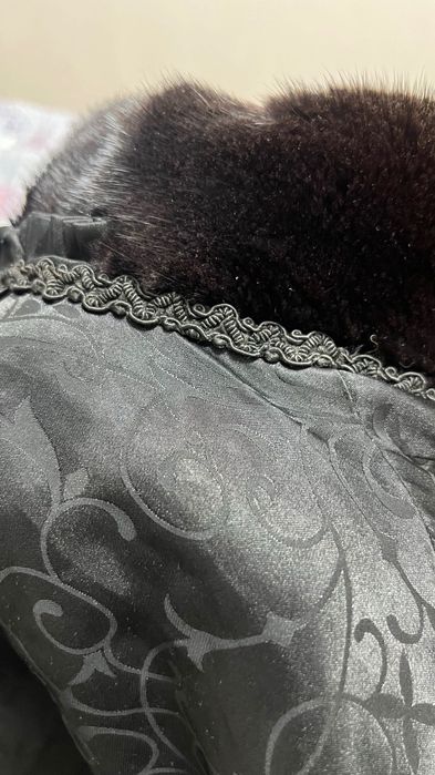 Норковая шуба 120см