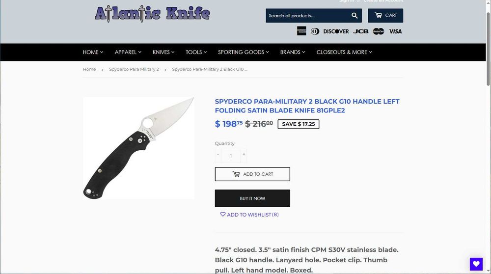 Сгъваеми ножове Zero Tolerance, Spyderco Paramilitary 2 Tanto и SP 2