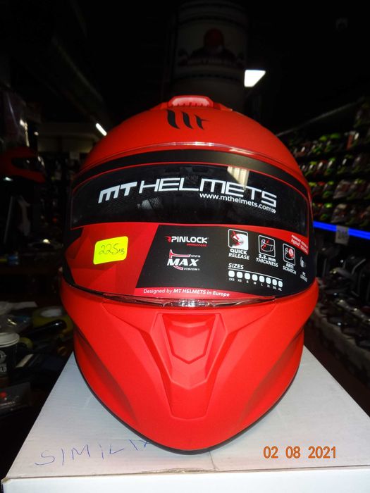 Каска MT Helmets каска Targo SHELL RED пистова мото каска ПРОМО!