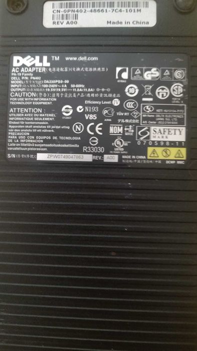 incarcator laptop DELL/alienware 230w