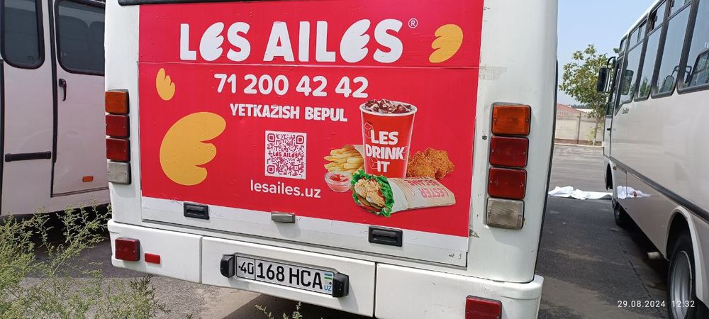 Samarqand // avtobuslarda reklama // tashqi reklama //