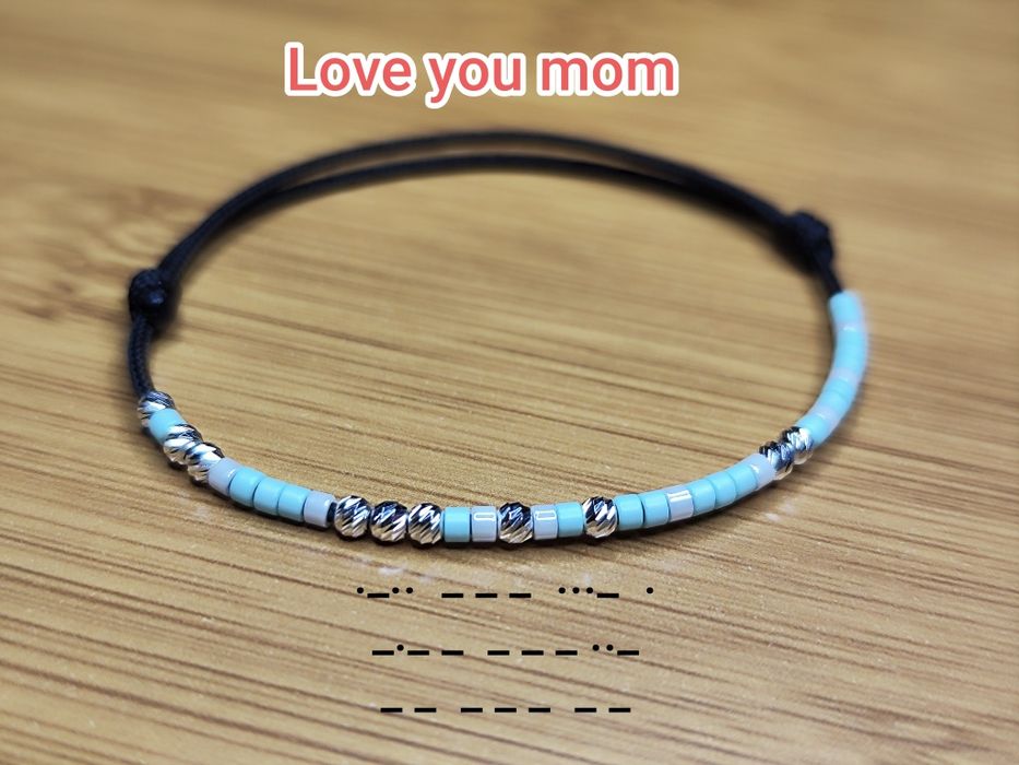 925 сребърни гривни с тайно послание в морзов код