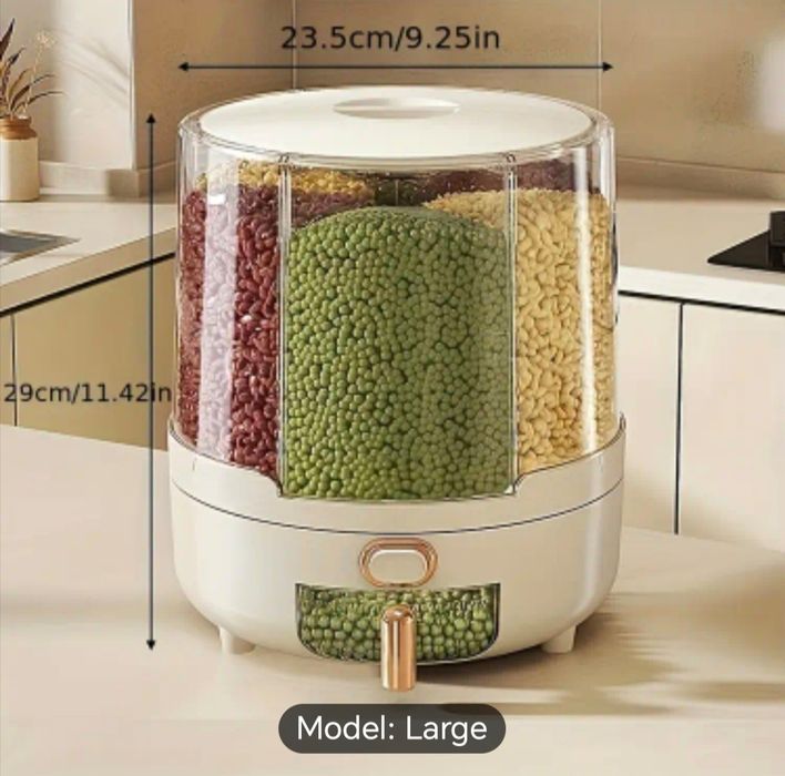 Recipient dozator/dispenser alimente uscate, cereale, cafea