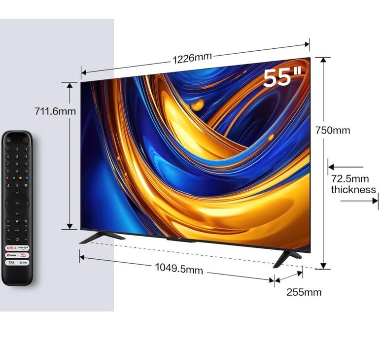 Vând Televizor Smart Google TV TCL 55P655 (Model 2024)