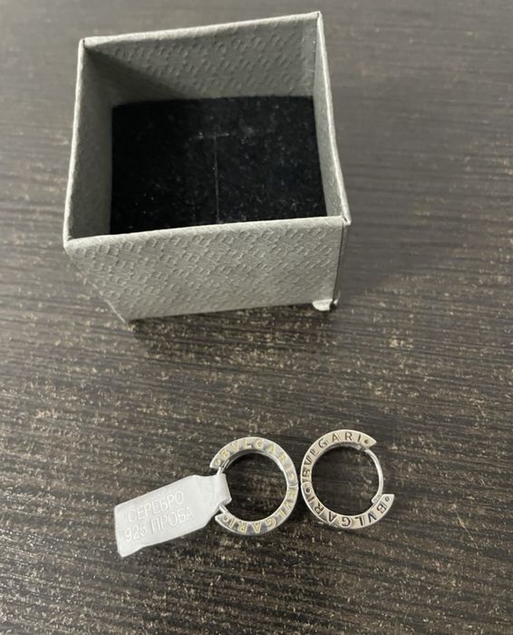 Серебряные серьги Bvlgari
