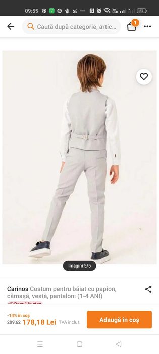 Costum Gri băiat 5 ani