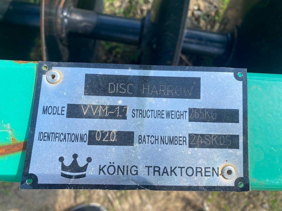 Disc agricol latimea lucru 1700mm taler 460x3.5mm Konig Traktoren