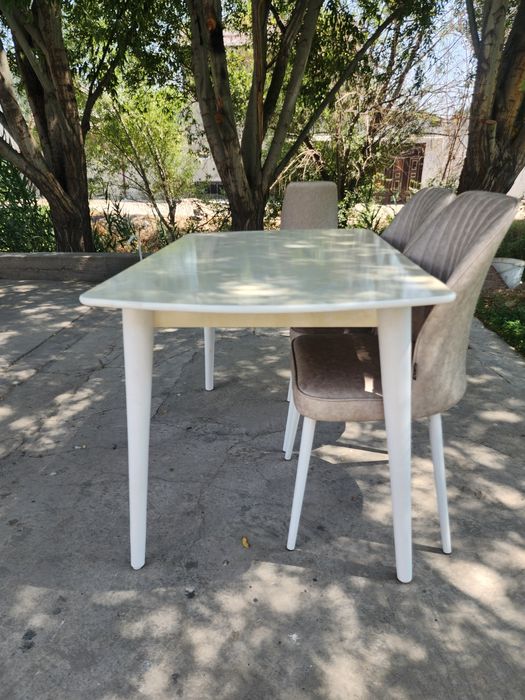 Aydin stol stullar 6 kishilik Стол и стул модел (Айдин) 6×1.