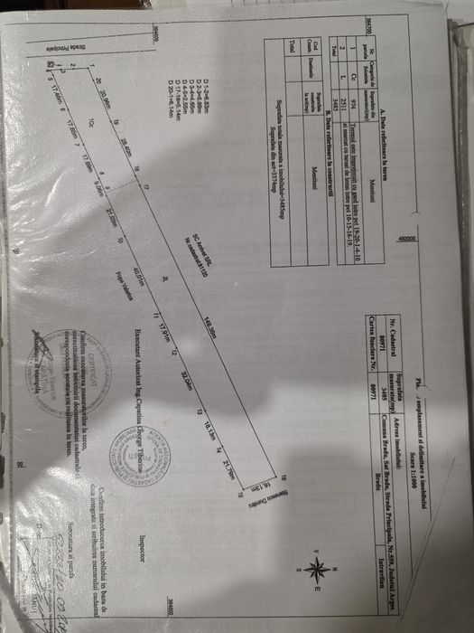 Teren intravilan 3485 mp  comuna Bradu judet Argeș strada Principala n