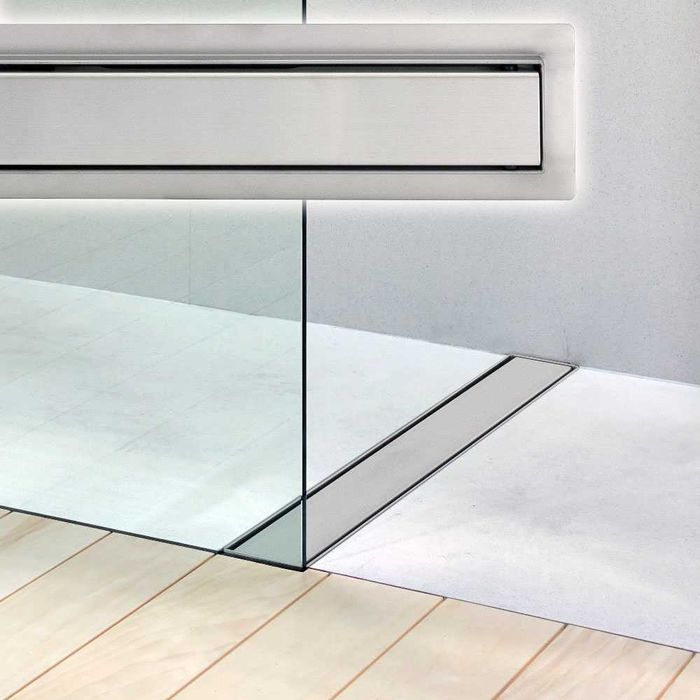 Rigola dus faiantabila inox 2in1 - 40/ 50/ 60/ 70/ 80/ 90/ 100/ 120cm