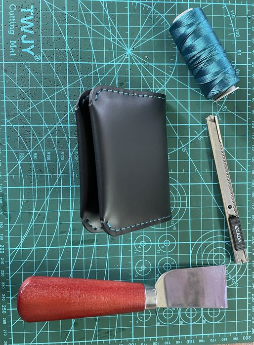 Portofel portcard piele naturala handmade