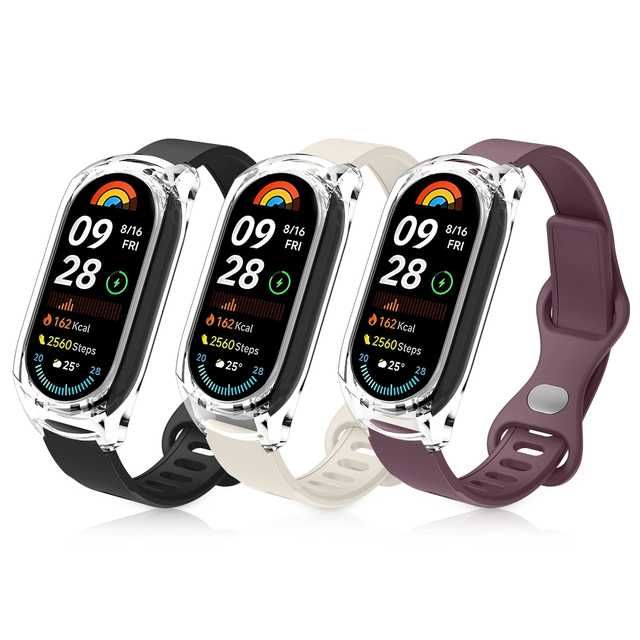 Curea din silicon moale și respirabil Xiaomi Mi Band 9/8/7 set 3 Buc