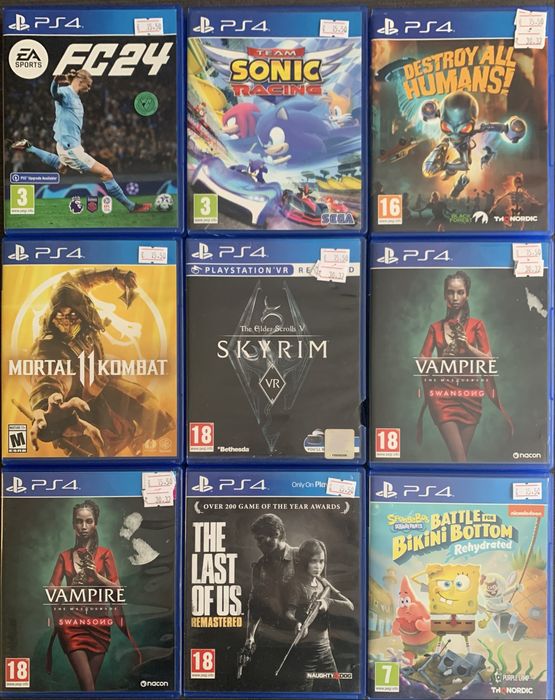Playstation 4 Плейстейшън 4 games PS4, игри, 15.50€ за брой
