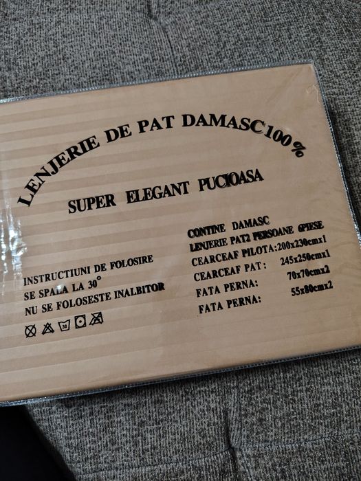 Lenjerie eleganta damasc 6 piese