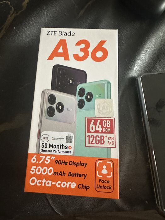 Телефон Смартфон ZTE BLACK A36