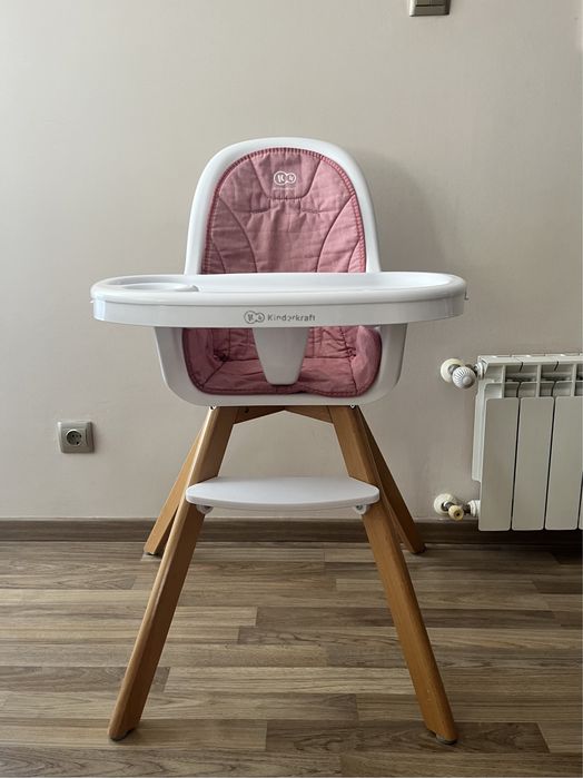 Столче за хранене 2 в 1 Kinderkraft Tixi, Розов