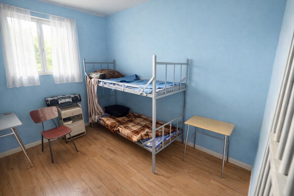 Pat metalic cu saltea