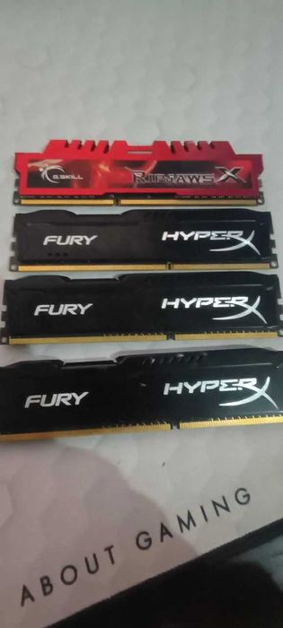 Vând RAM DDR3 HyperX Fury + G.SKILL + Placă Video MSI GTX 750 Ti 2GB