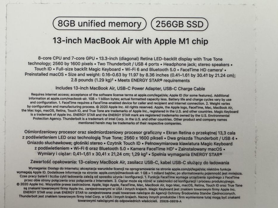 MacBook Air 13" M1 (2020) IN GARANTIE