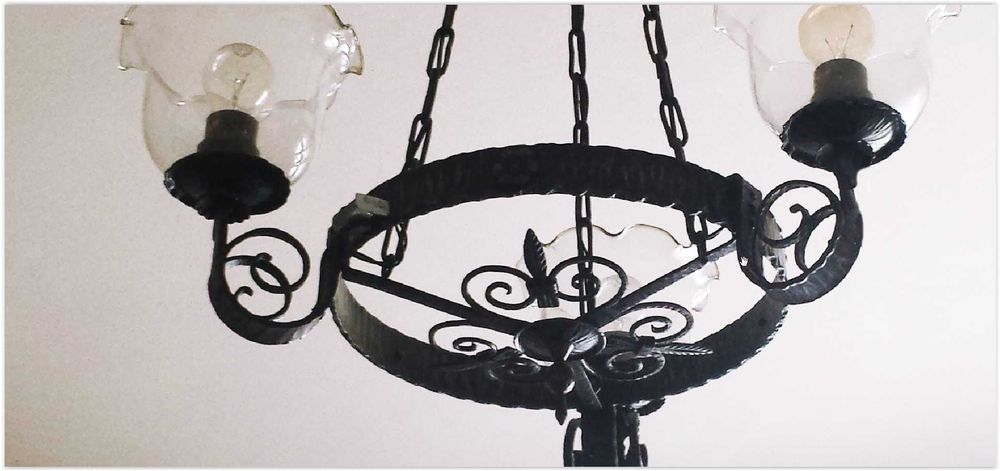 Винтидж полилеи -  ковано желязо