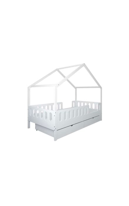 LEO Детско Легло Къщичка 80X160 CM БЯЛО