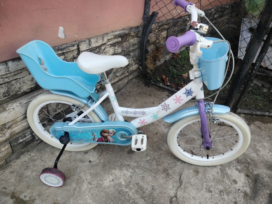 Bicicleta fetițe cu Ana și Elsa