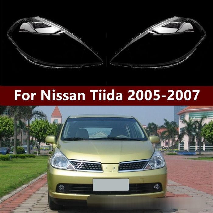 Стекла фар  Nissan tiida 05 - 07г.