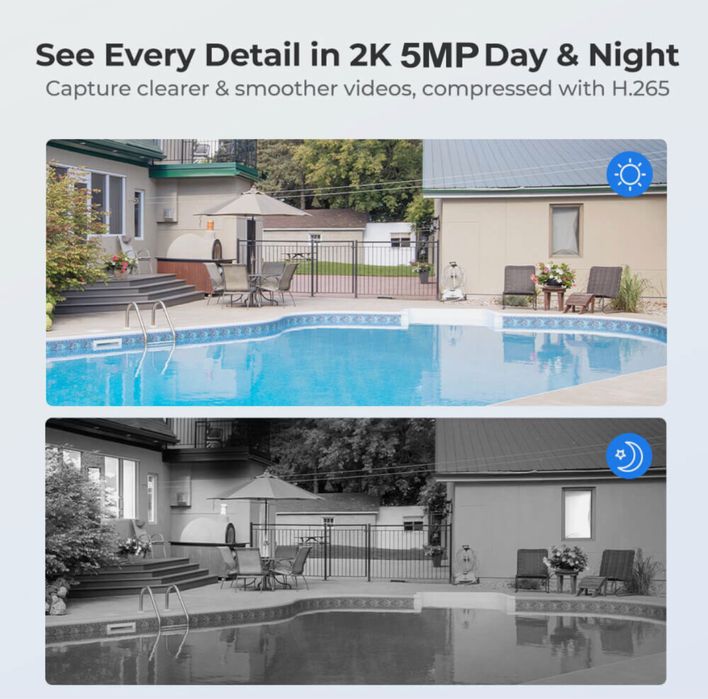 Безжична камера Reolink Argus PT – 5 MP