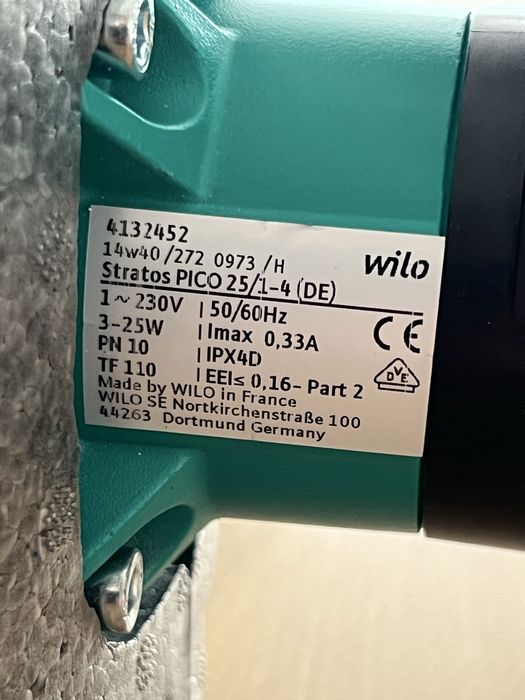 Pompa circulatie Wilo Stratos PICO 25/1-4 Noua la cutie